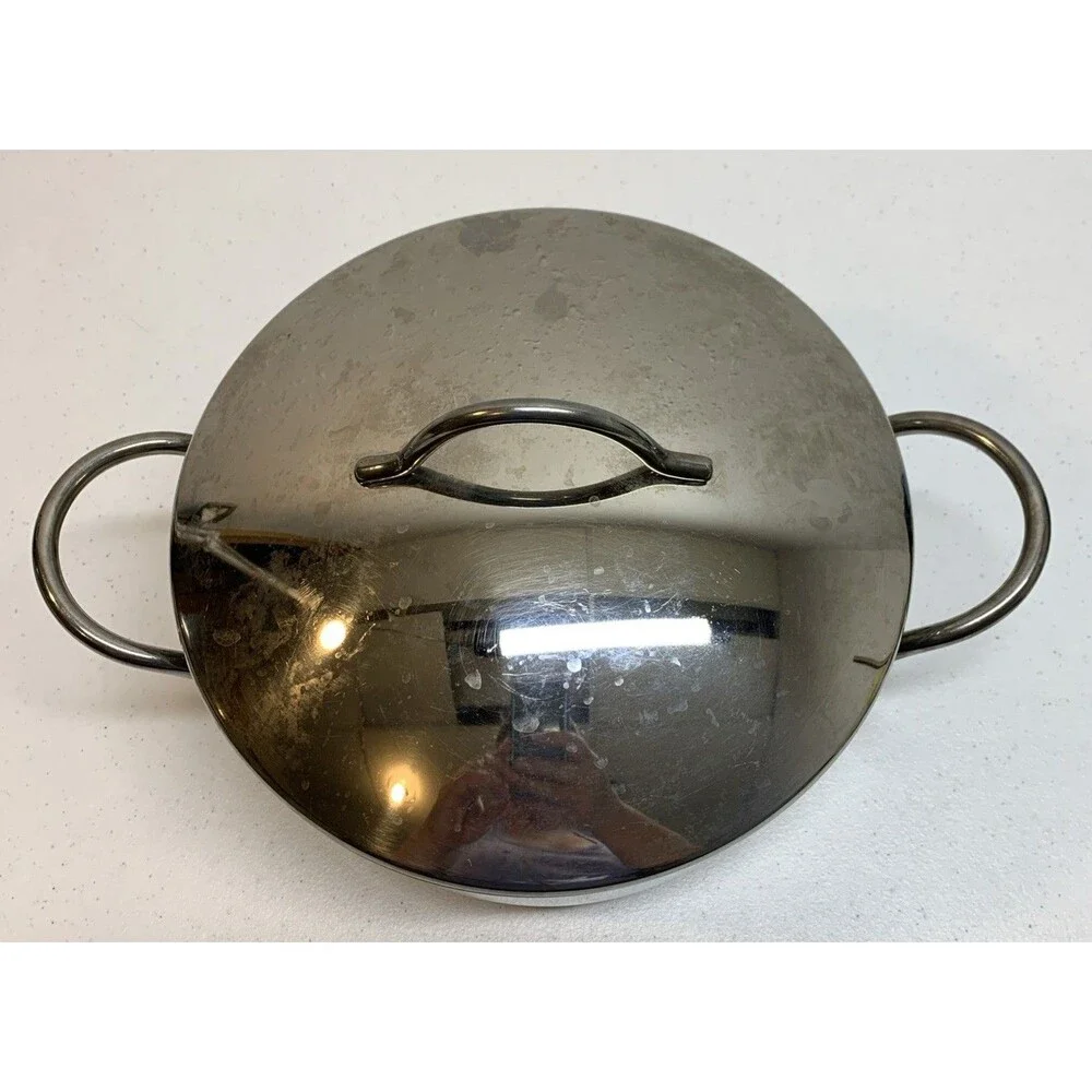 Barazzoni Inox 18/10 Stainless Steel Stockpot w/ Lid Double Handles 022